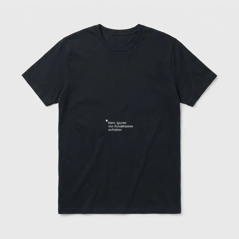 Kann Spuren von Hundehaaren T-Shirt – Klassisches T-Shirt in Schwarz