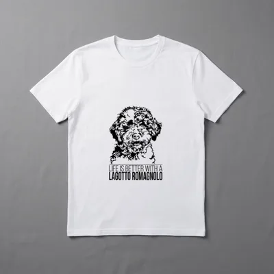 Lagotto Romagnolo life is T-Shirt – Klassisches T-Shirt in Schwarz