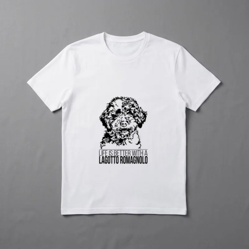 Lagotto Romagnolo life is T-Shirt – Klassisches T-Shirt in Schwarz