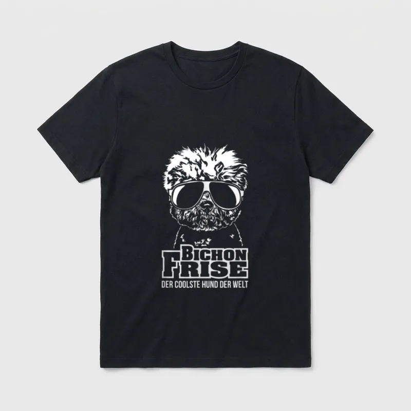 Bichon Frise cooler Hund T-Shirt – Klassisches T-Shirt in Schwarz