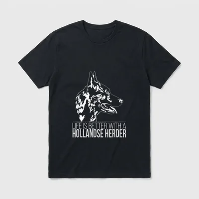 Hollandse Herder life better T-Shirt – Klassisches T-Shirt in Schwarz