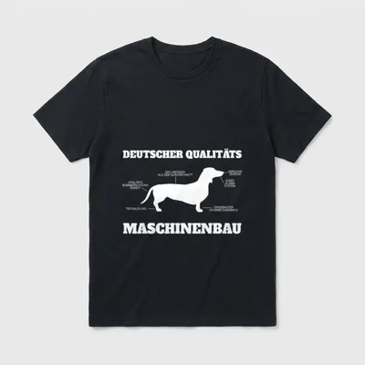Dackel Hund Dachshund German T-Shirt – Klassisches T-Shirt in Schwarz
