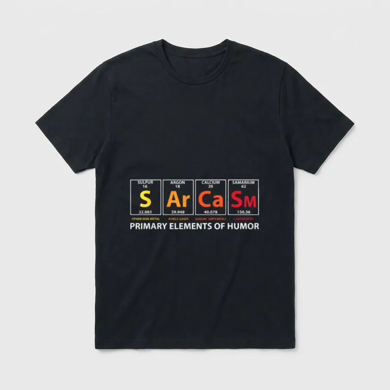 Sarcasm Primary Elements Of T-Shirt – Klassisches T-Shirt in Schwarz