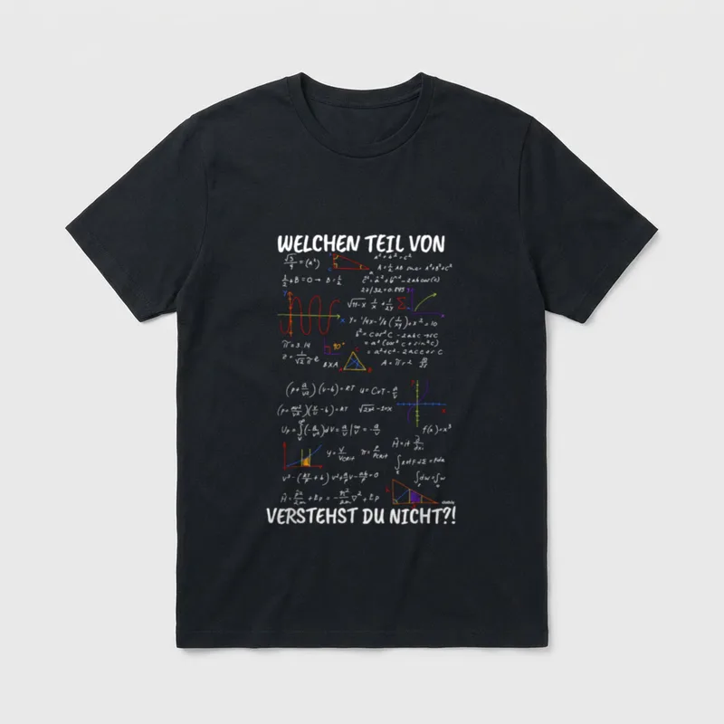 Mathelehrer Lustig Welchen Teil T-Shirt – Klassisches T-Shirt in Schwarz