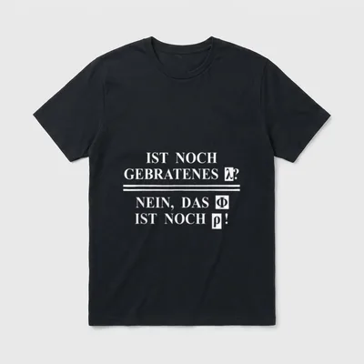 Lustiger Spruch Physik Lk T-Shirt – Griechische Buchstaben λ Φ ρ als Lautrebus auf Shirt – Klassisches T-Shirt in Schwarz