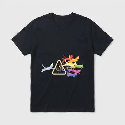 The Weird Shop Katze T-Shirt – Klassisches T-Shirt in Schwarz