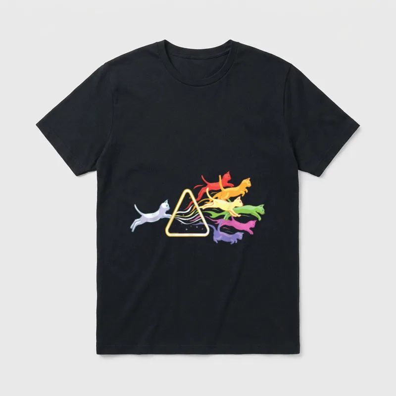 The Weird Shop Katze T-Shirt – Klassisches T-Shirt in Schwarz