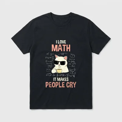 Ich Liebe Mathe es T-Shirt – Klassisches T-Shirt in Schwarz