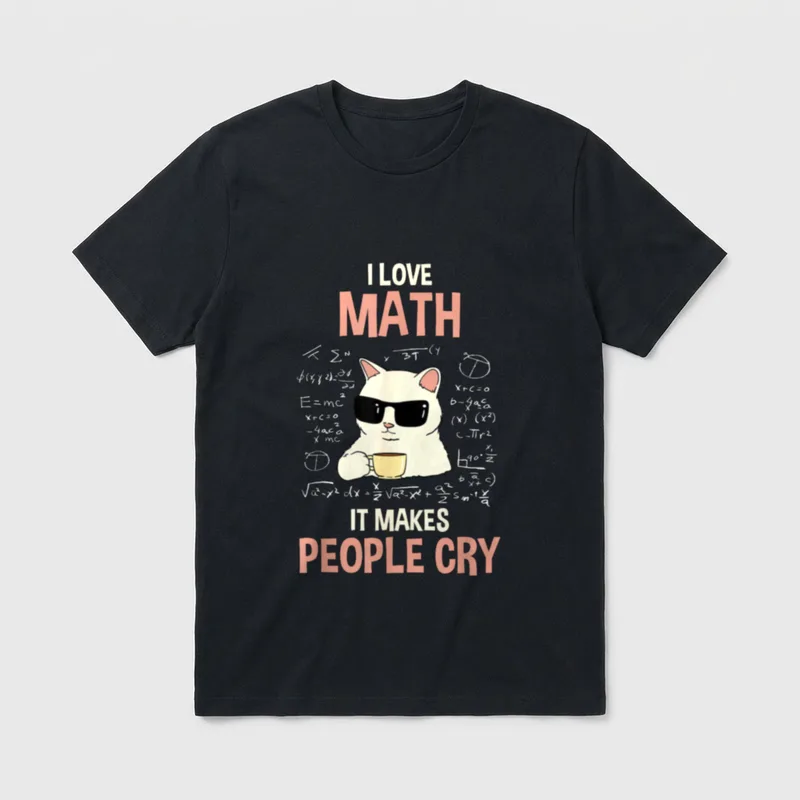 Ich Liebe Mathe es T-Shirt – Klassisches T-Shirt in Schwarz