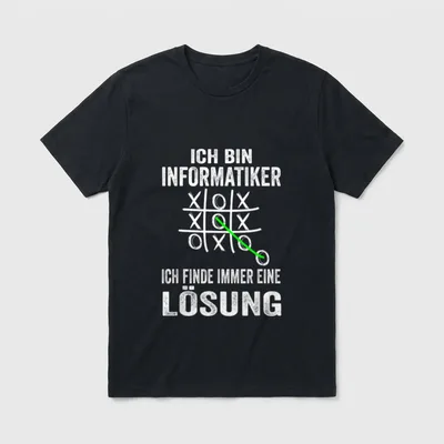 Informatiker Softwareentwickler Informatik Lustige T-Shirt – Klassisches T-Shirt in Schwarz