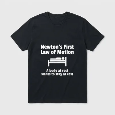 Physik Witz Humor Newton's T-Shirt – Klassisches T-Shirt in Schwarz