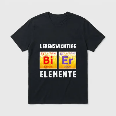 Bier Elemente Alkohol Saufen T-Shirt – Klassisches T-Shirt in Schwarz