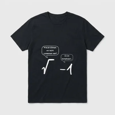 Beziehung zwischen Wurzel T-Shirt – Klassisches T-Shirt in Schwarz