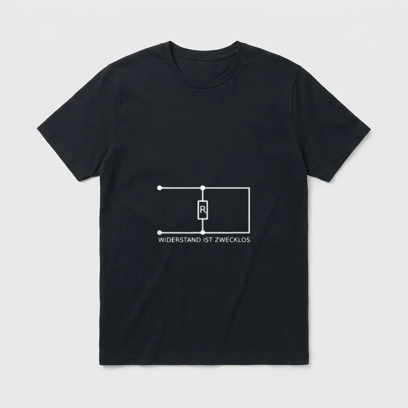 Widerstand ist zwecklos lustiger Nerd T-Shirt – Klassisches T-Shirt in Schwarz
