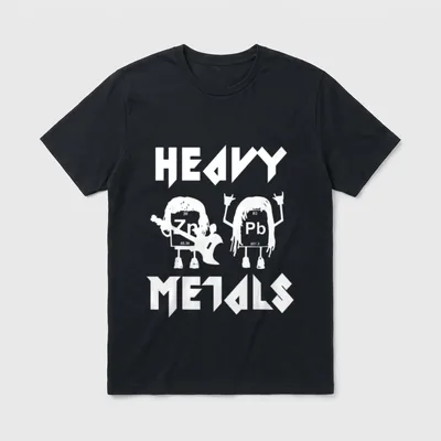 Heavy Metals Lustiges Chemie T-Shirt – Klassisches T-Shirt in Schwarz