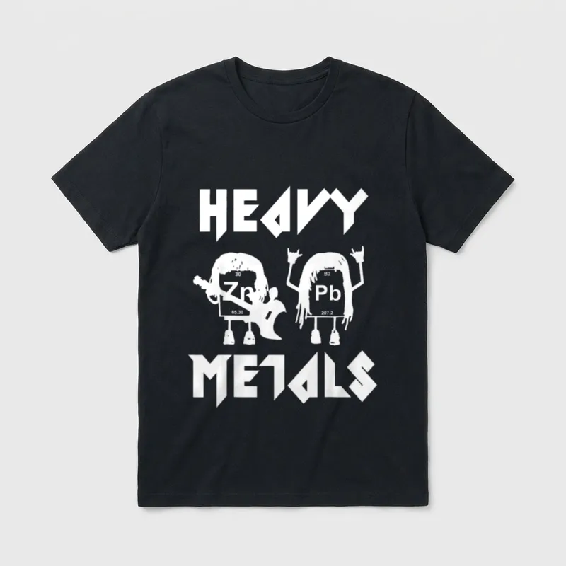 Heavy Metals Lustiges Chemie T-Shirt – Klassisches T-Shirt in Schwarz