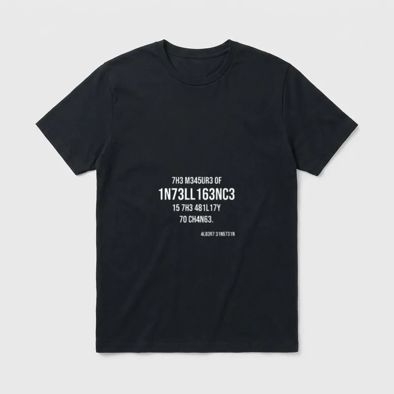 Intelligence Leetspeak Lustige Physik T-Shirt – Klassisches T-Shirt in Schwarz