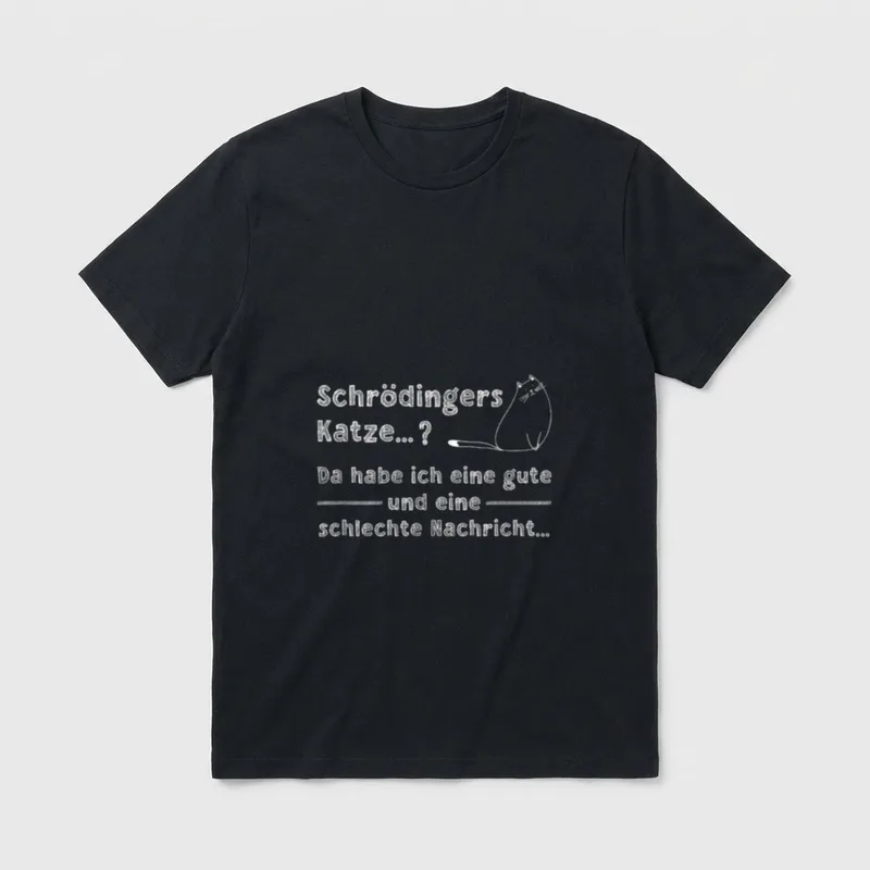 Lehrer Physiklehrer Spruch Schrödingers T-Shirt – Klassisches T-Shirt in Schwarz