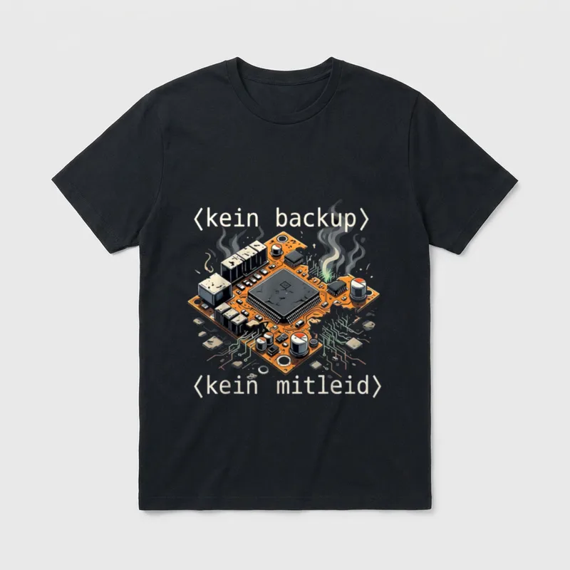 Kein Backup Kein Mitleid T-Shirt – Klassisches T-Shirt in Schwarz
