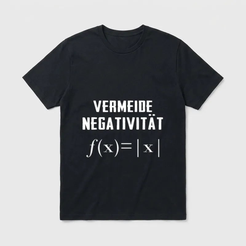 Vermeide Negativität Formel Funktion T-Shirt – Klassisches T-Shirt in Schwarz