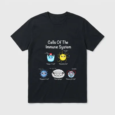 Immunsystem Zellen Biologie Zellwissenschaft T-Shirt – Klassisches T-Shirt in Schwarz