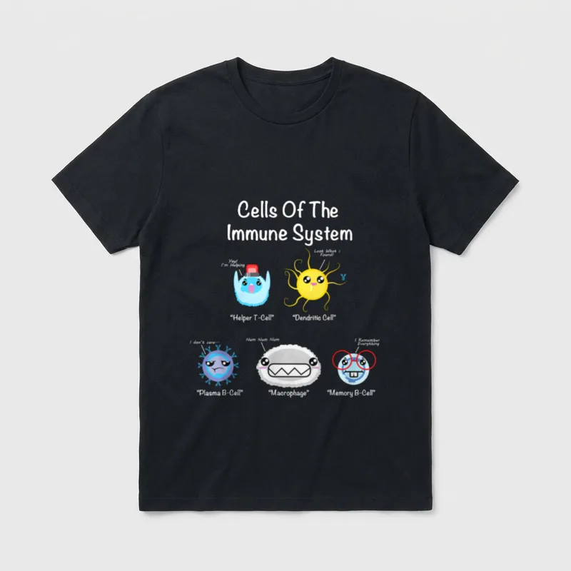 Immunsystem Zellen Biologie Zellwissenschaft T-Shirt – Klassisches T-Shirt in Schwarz