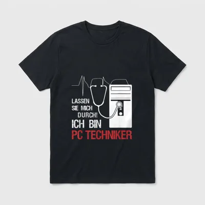 PC Techniker! IT-ler Lustiger T-Shirt – Klassisches T-Shirt in Schwarz