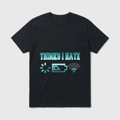 Lustiges Thinks I hate T-Shirt – Klassisches T-Shirt in Schwarz