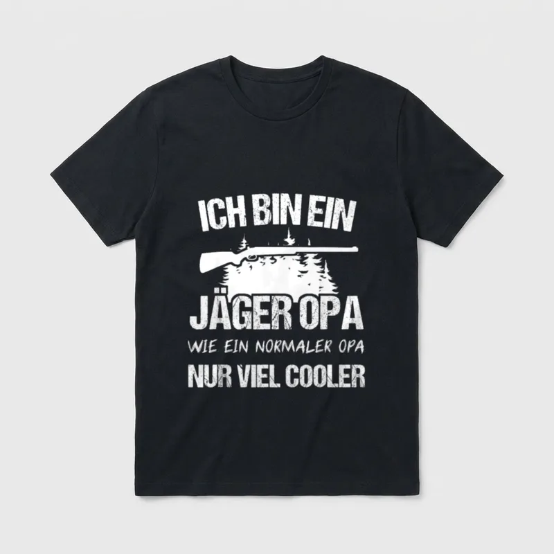 Wildschwein & Wald Witzig T-Shirt – Klassisches T-Shirt in Schwarz