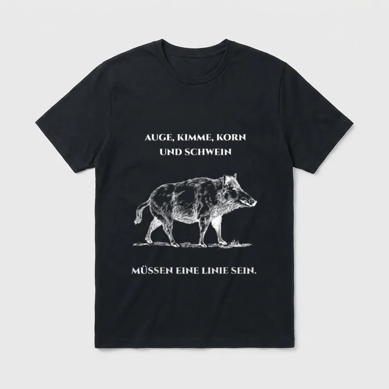 Wildschwein Spruch Jägerlatein Jägerspruch T-Shirt – Klassisches T-Shirt in Schwarz