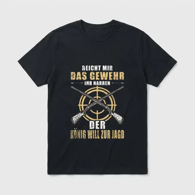 Lustiges Jagd Jäger Jagen T-Shirt – Klassisches T-Shirt in Schwarz
