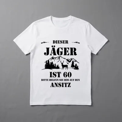 60 Geburtstag Mann lustig Jäger T-Shirt – Klassisches T-Shirt in Schwarz