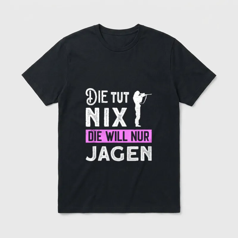 Jägerin Jagen Jagdkleidung Weidfrau T-Shirt – Klassisches T-Shirt in Schwarz