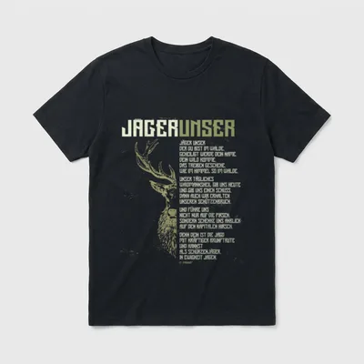 Jäger Unser Jägerunser Lustiges T-Shirt – Klassisches T-Shirt in Schwarz