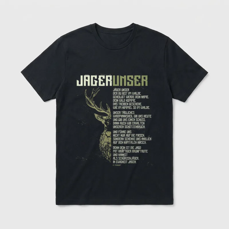 Jäger Unser Jägerunser Lustiges T-Shirt – Klassisches T-Shirt in Schwarz