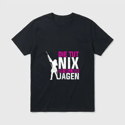 Jägerin Jagen Jagdbekleidung T-Shirt – Klassisches T-Shirt in Schwarz
