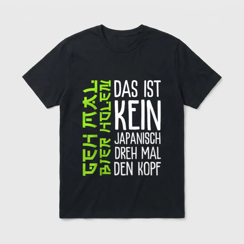 Das ist kein japanisch T-Shirt – Klassisches T-Shirt in Schwarz