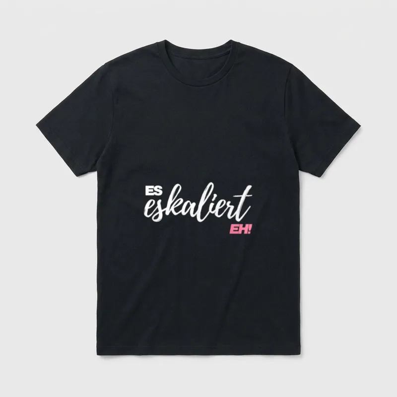 Es Eskaliert Eh Lustiger JGA & Party T-Shirt – Klassisches T-Shirt in Schwarz