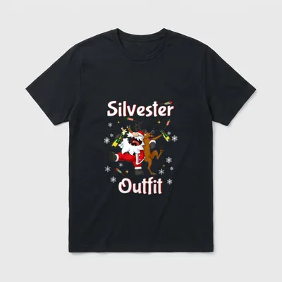 Lustiges Silvester Outfit Silvester T-Shirt – Klassisches T-Shirt in Schwarz