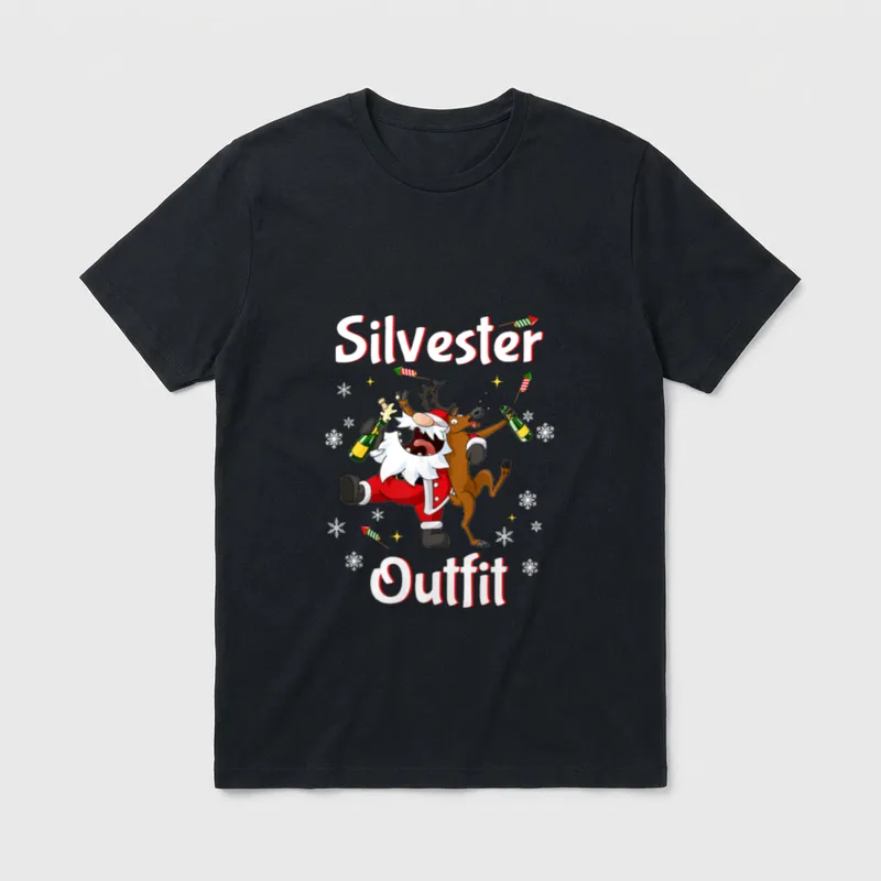 Lustiges Silvester Outfit Silvester T-Shirt – Klassisches T-Shirt in Schwarz