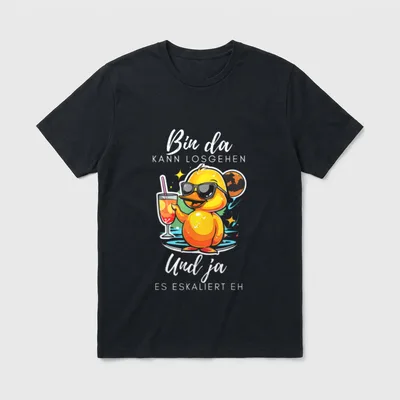 Party Ente mit Sonnenbrille T-Shirt – Klassisches T-Shirt in Schwarz