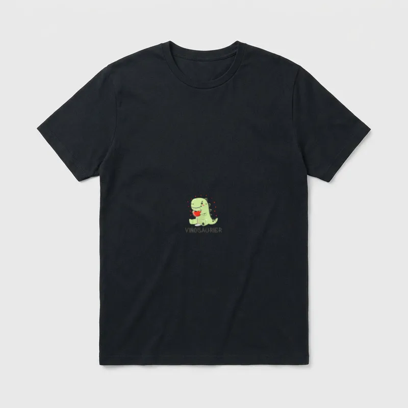 Vinosaurier Wein Vinodino Vinosaurus T-Shirt – Klassisches T-Shirt in Schwarz