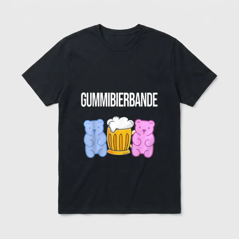 Gummibierbande lustiges Sauf Party T-Shirt – Klassisches T-Shirt in Schwarz