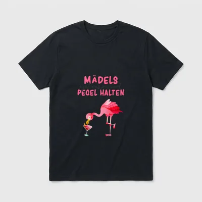 Pegel halten Party Spruch T-Shirt – Klassisches T-Shirt in Schwarz