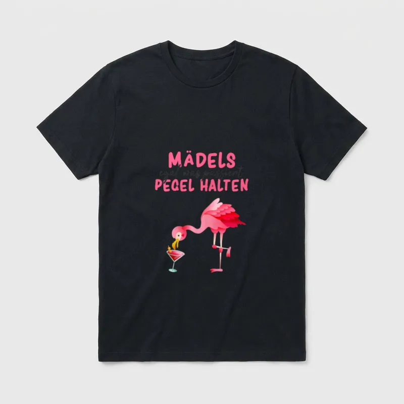 Pegel halten Party Spruch T-Shirt – Klassisches T-Shirt in Schwarz
