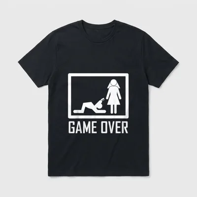 Game Over Lustiges JGA T-Shirt – Klassisches T-Shirt in Schwarz