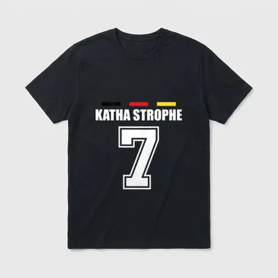 Katha Strophe T-Shirt – Klassisches T-Shirt in Schwarz
