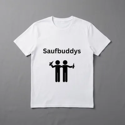 Saufen Saufbuddy Bier Alkohol Party T-Shirt – Klassisches T-Shirt in Schwarz