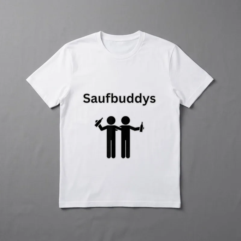 Saufen Saufbuddy Bier Alkohol Party T-Shirt – Klassisches T-Shirt in Schwarz