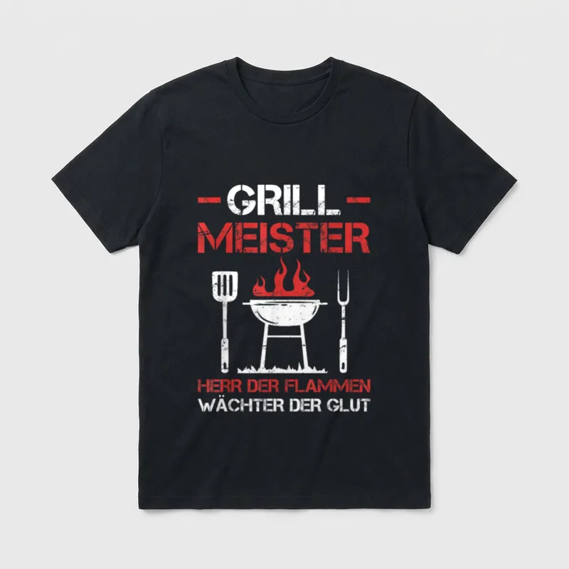 Grillmeister Herr der Flammen T-Shirt – Klassisches T-Shirt in Schwarz
